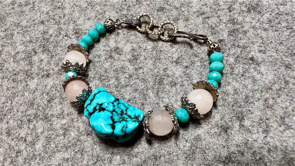 Rose bracelet shops in turquoise