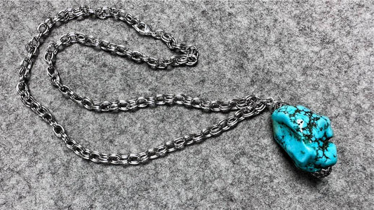 Turquoise Chunk Necklace